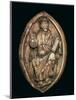 Anglo-Saxon carving of a man writing a book, 10th century. Artist: Unknown-Unknown-Mounted Giclee Print