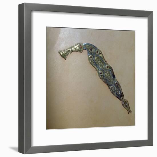 Anglo-Saxon dragon ornament from the Sutton-Hoo ship burial. Artist: Unknown-Unknown-Framed Giclee Print