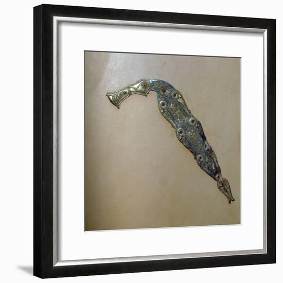 Anglo-Saxon dragon ornament from the Sutton-Hoo ship burial. Artist: Unknown-Unknown-Framed Giclee Print