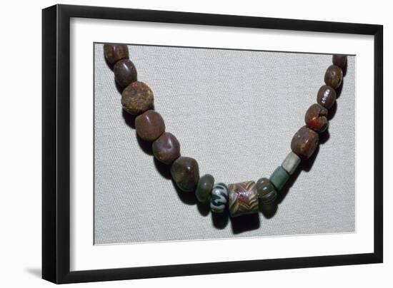 Anglo-Saxon glass necklace, 5th century. Artist: Unknown-Unknown-Framed Giclee Print