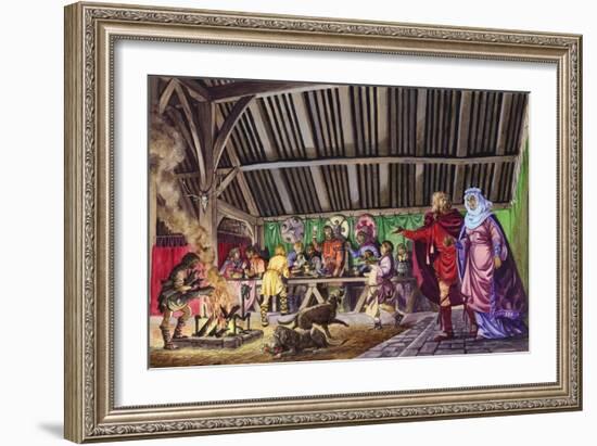 Anglo-Saxon Thane Leads His Wife into the Great Hall-Peter Jackson-Framed Giclee Print