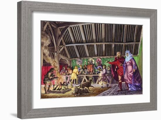 Anglo-Saxon Thane Leads His Wife into the Great Hall-Peter Jackson-Framed Giclee Print