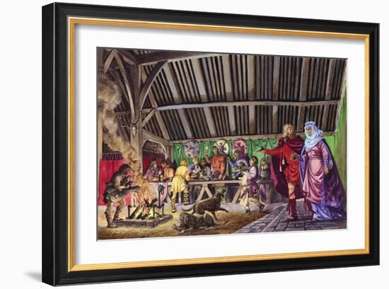 Anglo-Saxon Thane Leads His Wife into the Great Hall-Peter Jackson-Framed Giclee Print