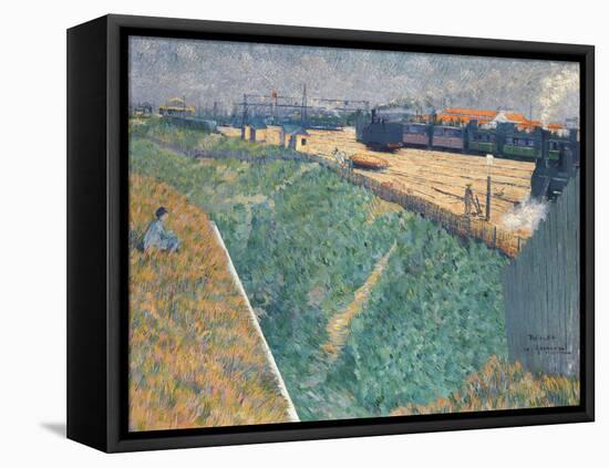 Angrand, Charles (1854-1926) the Western Railway at its Exit from Paris Oil on Canvas 1886 National-Charles Angrand-Framed Premier Image Canvas