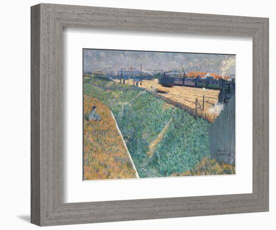 Angrand, Charles (1854-1926) the Western Railway at its Exit from Paris Oil on Canvas 1886 National-Charles Angrand-Framed Giclee Print