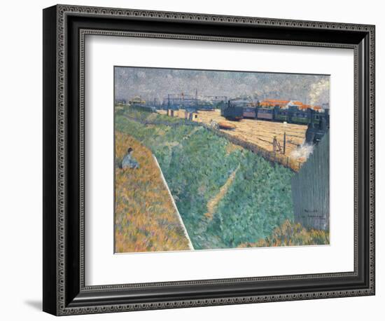 Angrand, Charles (1854-1926) the Western Railway at its Exit from Paris Oil on Canvas 1886 National-Charles Angrand-Framed Giclee Print