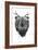 Angry Bear with Antlers-Balazs Solti-Framed Giclee Print