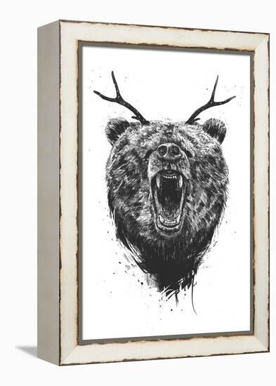 Angry Bear with Antlers-Balazs Solti-Framed Premier Image Canvas