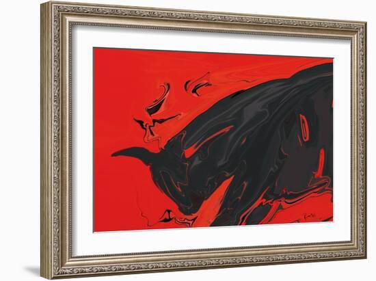 Angry Bull 2-Rabi Khan-Framed Art Print