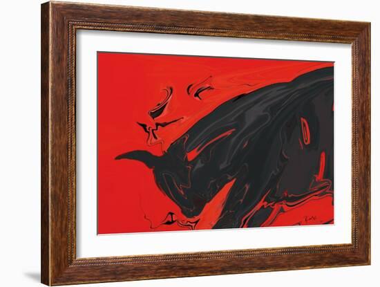 Angry Bull 2-Rabi Khan-Framed Art Print