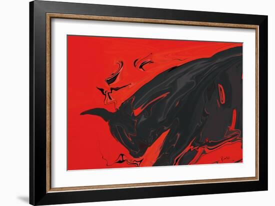 Angry Bull 2-Rabi Khan-Framed Art Print