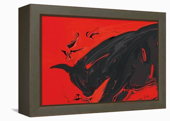 Angry Bull 2-Rabi Khan-Framed Stretched Canvas