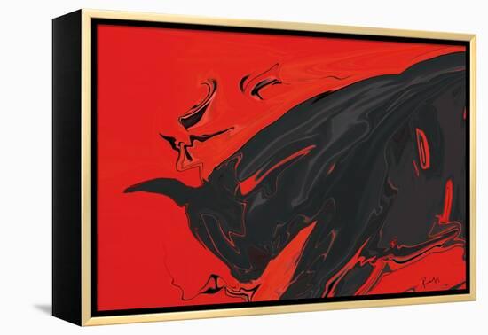 Angry Bull 2-Rabi Khan-Framed Stretched Canvas