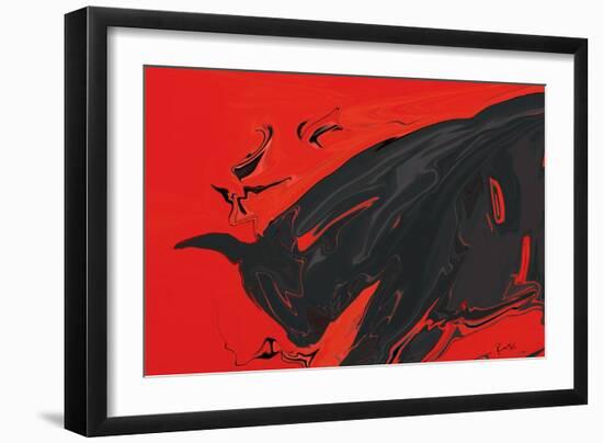 Angry Bull 2-Rabi Khan-Framed Premium Giclee Print