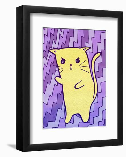 Angry Cat-My Zoetrope-Framed Art Print