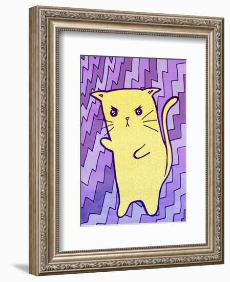 Angry Cat-My Zoetrope-Framed Art Print