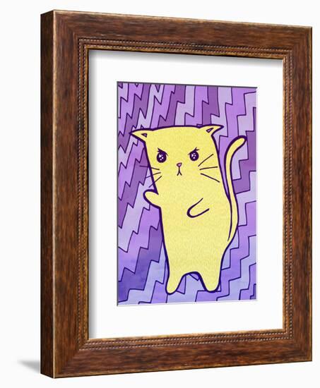 Angry Cat-My Zoetrope-Framed Art Print