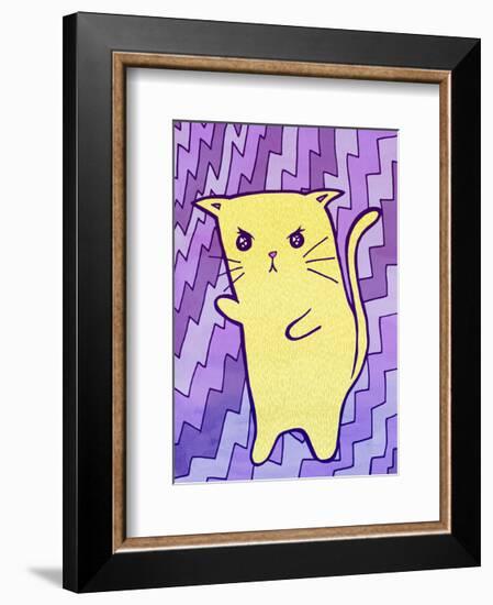 Angry Cat-My Zoetrope-Framed Art Print