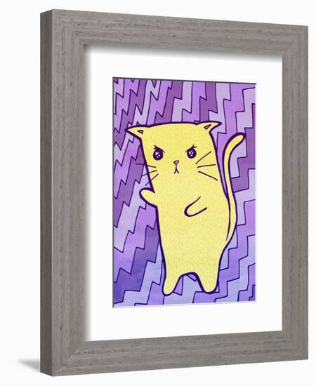 Angry Cat-My Zoetrope-Framed Art Print