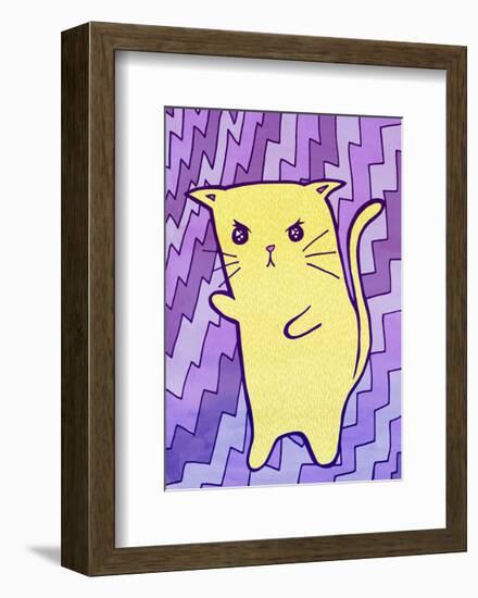 Angry Cat-My Zoetrope-Framed Art Print