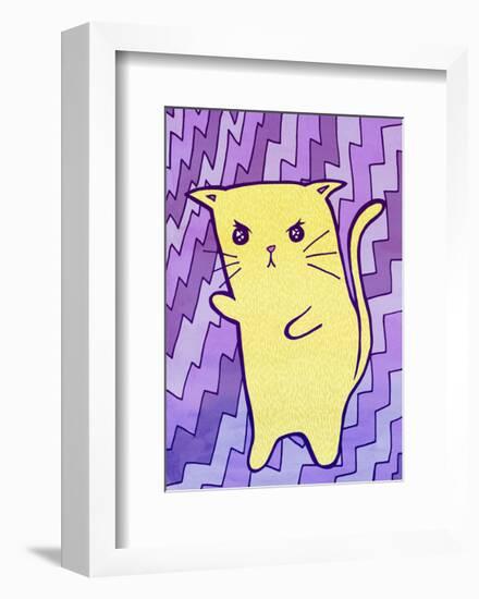 Angry Cat-My Zoetrope-Framed Art Print