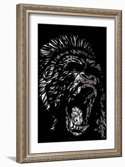 Angry Gorilla-Cristian Mielu-Framed Art Print