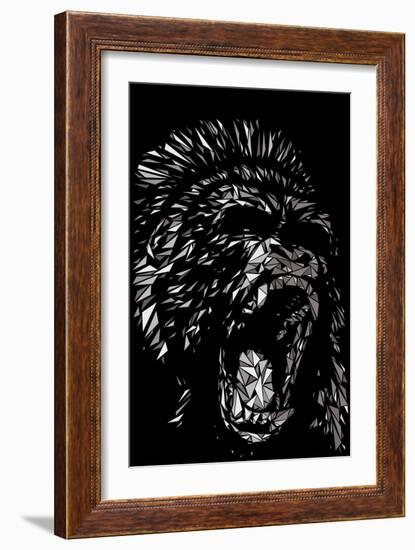 Angry Gorilla-Cristian Mielu-Framed Art Print