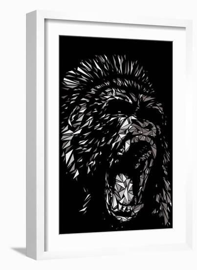 Angry Gorilla-Cristian Mielu-Framed Art Print