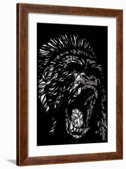 Angry Gorilla-Cristian Mielu-Framed Art Print