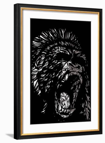 Angry Gorilla-Cristian Mielu-Framed Art Print