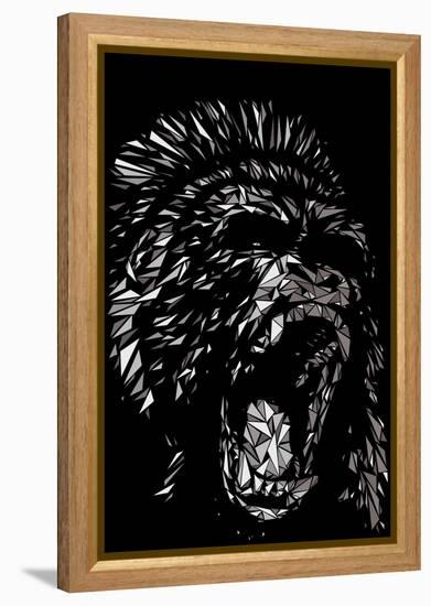 Angry Gorilla-Cristian Mielu-Framed Stretched Canvas