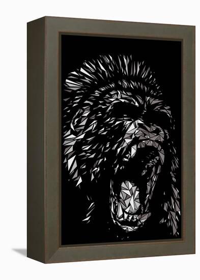 Angry Gorilla-Cristian Mielu-Framed Stretched Canvas
