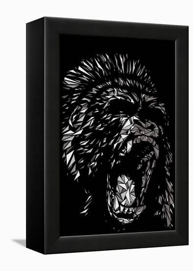 Angry Gorilla-Cristian Mielu-Framed Stretched Canvas