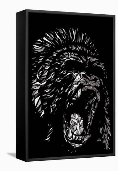 Angry Gorilla-Cristian Mielu-Framed Stretched Canvas