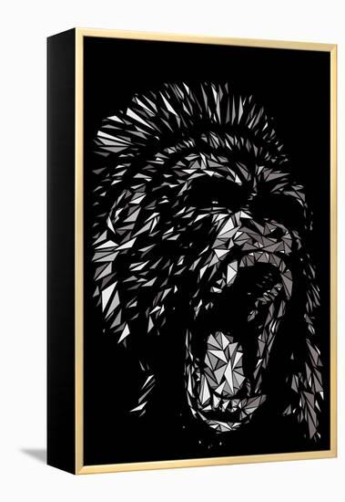 Angry Gorilla-Cristian Mielu-Framed Stretched Canvas