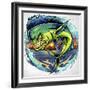 Angry Mahi-Mahi-FlyLand Designs-Framed Giclee Print