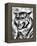 Angry Tiger Face-Snap2Art-Framed Stretched Canvas