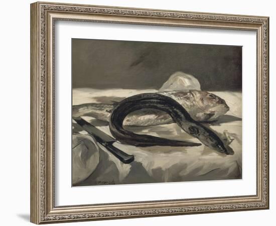 Anguille et rouget-Edouard Manet-Framed Giclee Print