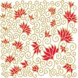 Decorative Floral Composition with Pomegranate Flowers-aniana-Stretched Canvas