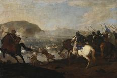 Saint James at the Battle of Clavijo-Aniello Falcone-Mounted Giclee Print