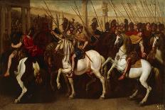 Saint James at the Battle of Clavijo-Aniello Falcone-Giclee Print