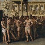 Gladiateurs - Gladiators - Peinture D'aniello Falcone (1600/7-1665) - 1640 - Oil on Canvas - 186X18-Aniello Falcone-Giclee Print