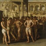 Gladiateurs - Gladiators - Peinture D'aniello Falcone (1600/7-1665) - 1640 - Oil on Canvas - 186X18-Aniello Falcone-Giclee Print