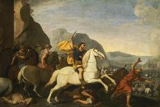 Saint James at the Battle of Clavijo-Aniello Falcone-Mounted Giclee Print