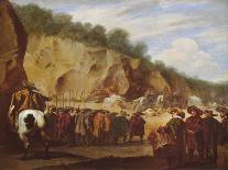 Saint James at the Battle of Clavijo-Aniello Falcone-Mounted Giclee Print