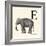 Animal Alphabet - E-The Vintage Collection-Framed Giclee Print