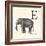 Animal Alphabet - E-The Vintage Collection-Framed Giclee Print