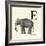 Animal Alphabet - E-The Vintage Collection-Framed Giclee Print