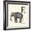 Animal Alphabet - E-The Vintage Collection-Framed Giclee Print