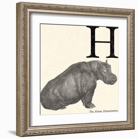 Animal Alphabet - H-The Vintage Collection-Framed Giclee Print